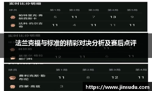 法兰克福与标准的精彩对决分析及赛后点评